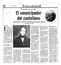 El emancipador del castellano  [artículo] Pablo Portales.