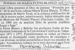 Poemas de María Elena Blanco