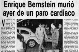 Enrique Bernstein murió ayer de un paro cardíaco