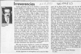 Irreverencias  [artículo] Luis Sánchez Latorre.