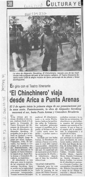"El Chinchinero" viaja desde Arica a Punta Arenas  [artículo].