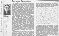Enrique Bernstein  [artículo] Enrique Krauss Rusque.