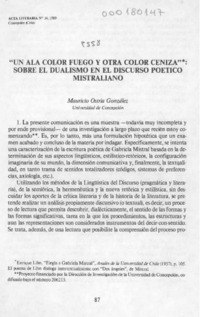 "Un ala color fuego y otra color ceniza", sobre el dualismo en el discurso poético mistraliano  [artículo] Mauricio Ostria González.