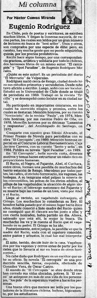 Eugenio Rodríguez  [artículo] Héctor Cuevas Miranda.