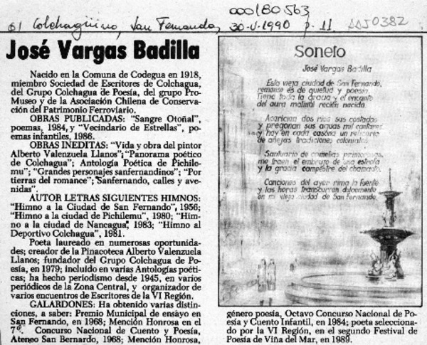 José Vargas Badilla  [artículo].