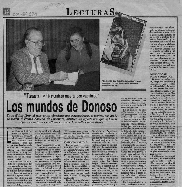 Los mundos de Donoso  [artículo] Héctor Véliz Meza.