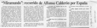 "Miramundo", recorrido de Alfonso Calderón por España  [artículo].