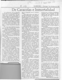 De caracolas e inmortalidad  [artículo] María Eugenia Fontecilla.
