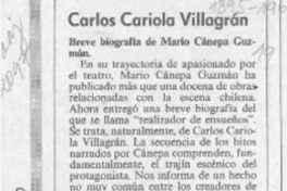 Carlos Cariola Villagrán  [artículo] Efraín Szmulewicz.