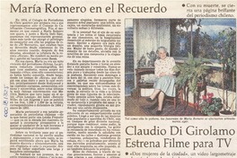 María Romero en el recuerdo