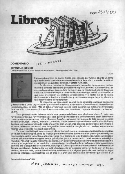 Defensa Chile 2000  [artículo] C. C. N.