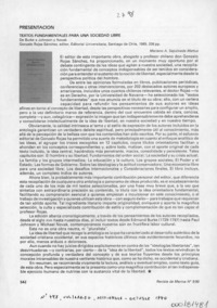 Textos fundamentales para una sociedad libre  [artículo] Mariano A. Sepúlveda Mattus.