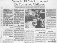 Neruda, el más universal de todos los chilenos  [artículo] V. M. M.