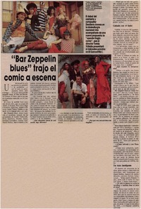 "Bar Zeppelin blues" trajo el comic a escena