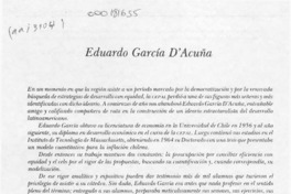 Eduardo García D'Acuña  [artículo] Osvaldo Rosales.