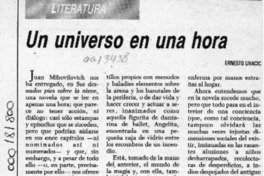 Un universo en una hora  [artículo] Ernesto Livacic.