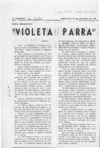 "Violeta Parra"  [artículo] F. A. S.