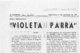 "Violeta Parra"  [artículo] F. A. S.
