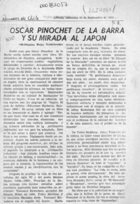 Oscar Pinochet de la Barra y su mirada al Japón  [artículo] Wellington Rojas Valdebenito.