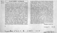 Lautaro Yankas  [artículo] Enrique Volpe M.