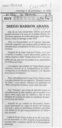 Diego Barros Arana  [artículo] Fap.