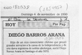 Diego Barros Arana  [artículo] Fap.