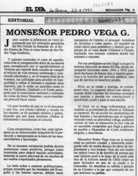 Monseñor Pedro Vega G.  [artículo].
