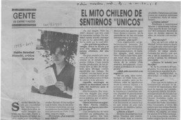 El Mito chileno de sentirnos "únicos"  [artículo].