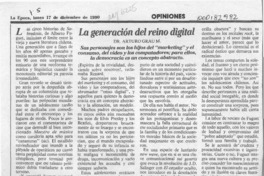 La generación del reino digital  [artículo] Arturo Grau M.