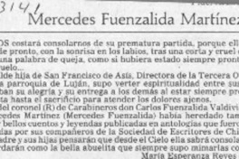 Mercedes Fuenzalida Martínez  [artículo] María Esperanza Reyes de Arteaga.