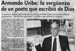 Armando Uribe, la vergüenza de un poeta que escribió de Dios