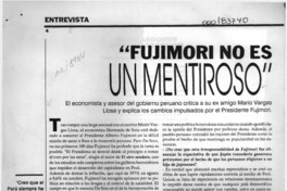 "Fujimori no es un mentiroso"  [artículo] Claudio Gaete.