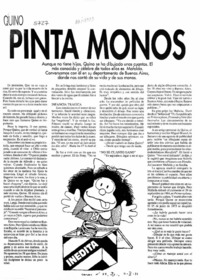 Quino pinta monos  [artículo] Paula Escobar.