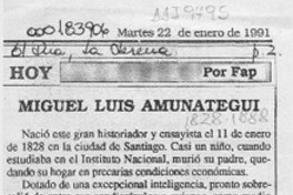 Miguel Luis Amunátegui  [artículo] Fap.