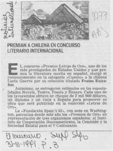 Premian a chilena en concurso literario internacional