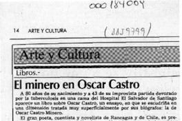 El Minero en Oscar Castro  [artículo] Carlos Ruiz Zaldívar.