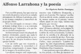 Alfonso Larrahona y la poesía  [artículo] Rigoberto Rubilar Domínguez.