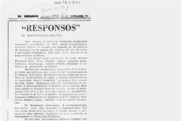 "Responsos"  [artículo] Matías Rafide.