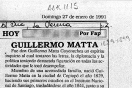 Guillermo Matta  [artículo] Fap.