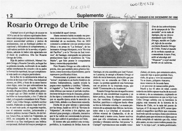 Rosario Orrego de Uribe  [artículo].