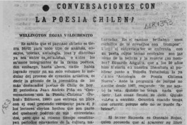 Conversaciones con la poesía chilena  [artículo] Wellington Rojas Valdebenito.