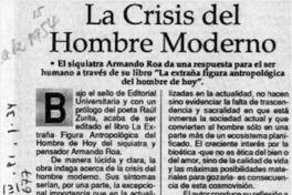 La Crisis del hombre moderno  [artículo].
