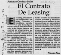 El contrato de Leasing  [artículo] Francisco Feres.