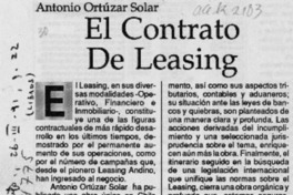 El contrato de Leasing  [artículo] Francisco Feres.