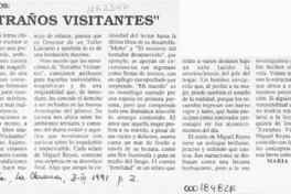 "Extraños visitantes"  [artículo] María Cristina Menares.