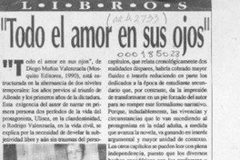 "Todo el amor en sus ojos"  [artículo] Ramiro Rivas.