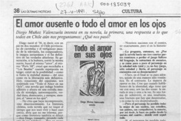 El amor ausente o todo el amor en los ojos  [artículo] Roberto Rivera Vicencio.