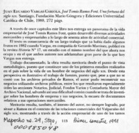 José Tomás Ramos Font, una fortuna del siglo XIX  [artículo] Rafael Sagredo Baeza.