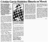 Cristián García-Huidobro filmaría en Moscú
