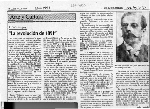 "La revolución de 1891"  [artículo] Julio Hurtado.